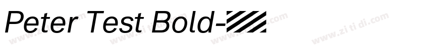 Peter Test Bold字体转换